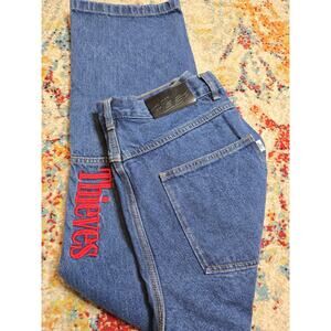 100 Thieves Double Knee Denim Blue Jeans Size 32x30 Limited Edition Workwear